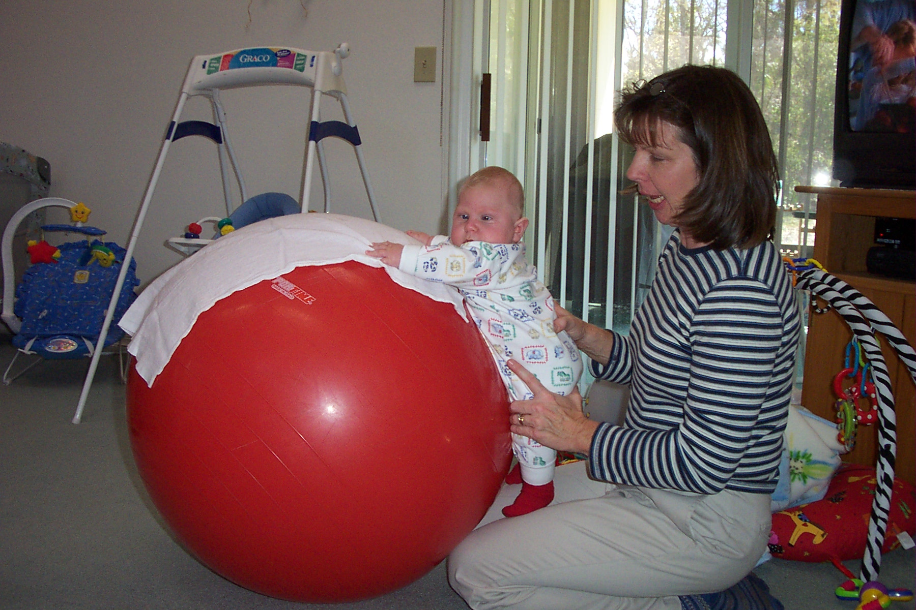 Baby J.P. in physical therapy